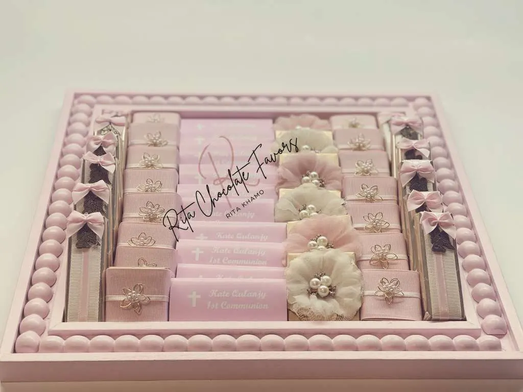 Baptism and communion chocolate favor #2
