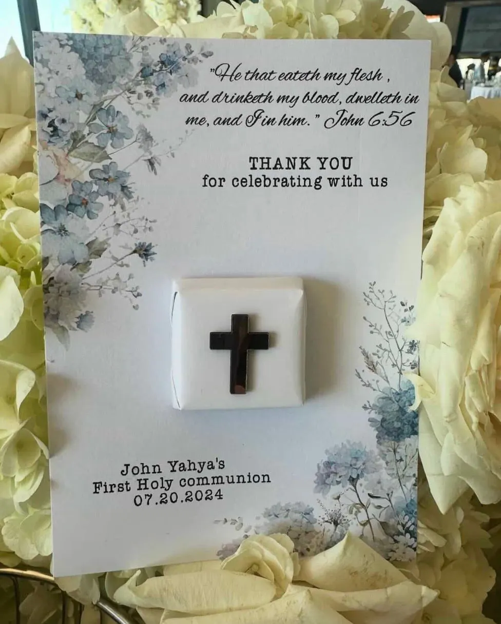 Baptism and communion chocolate favor #6