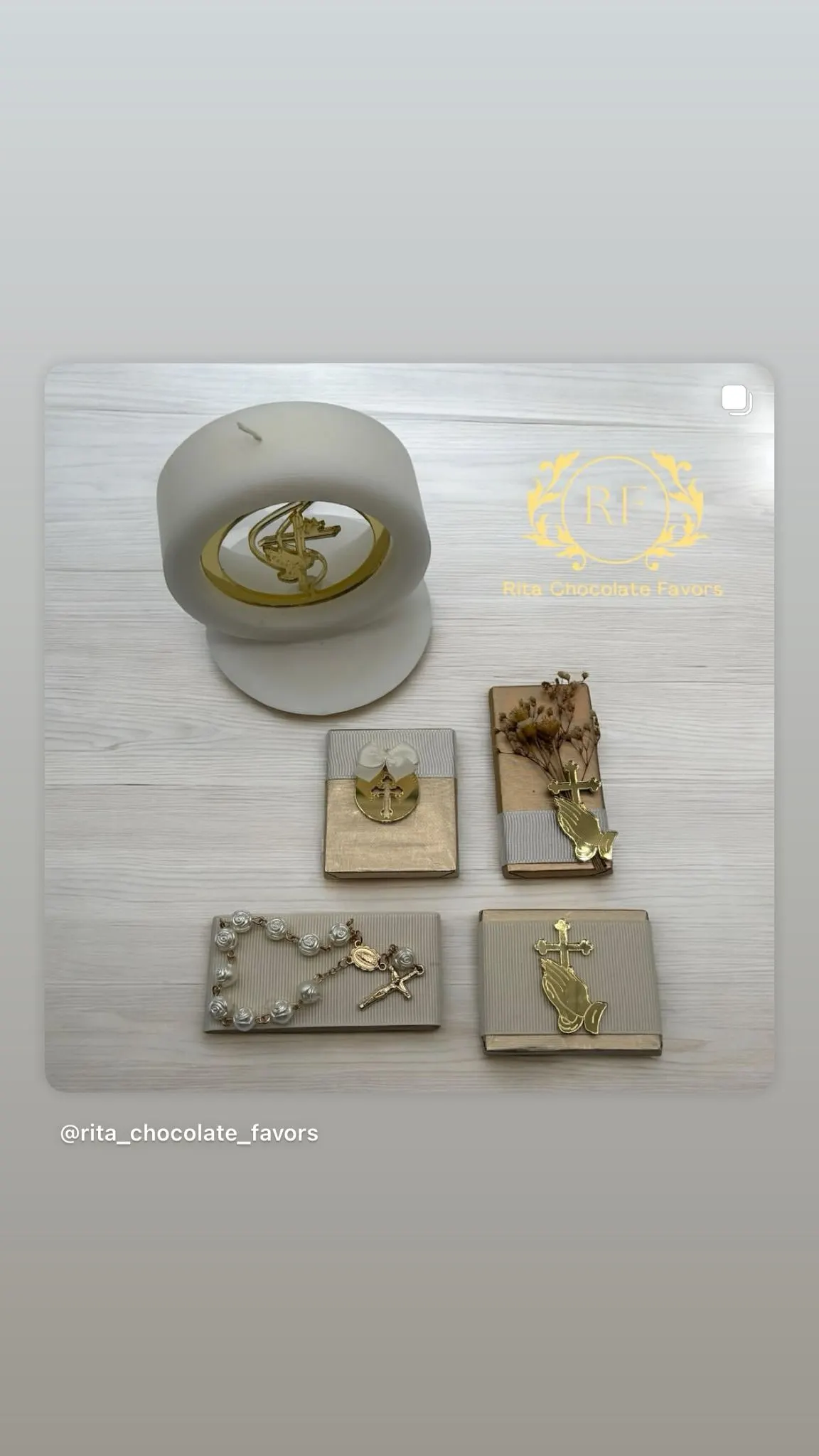 Baptism and communion chocolate favor #9