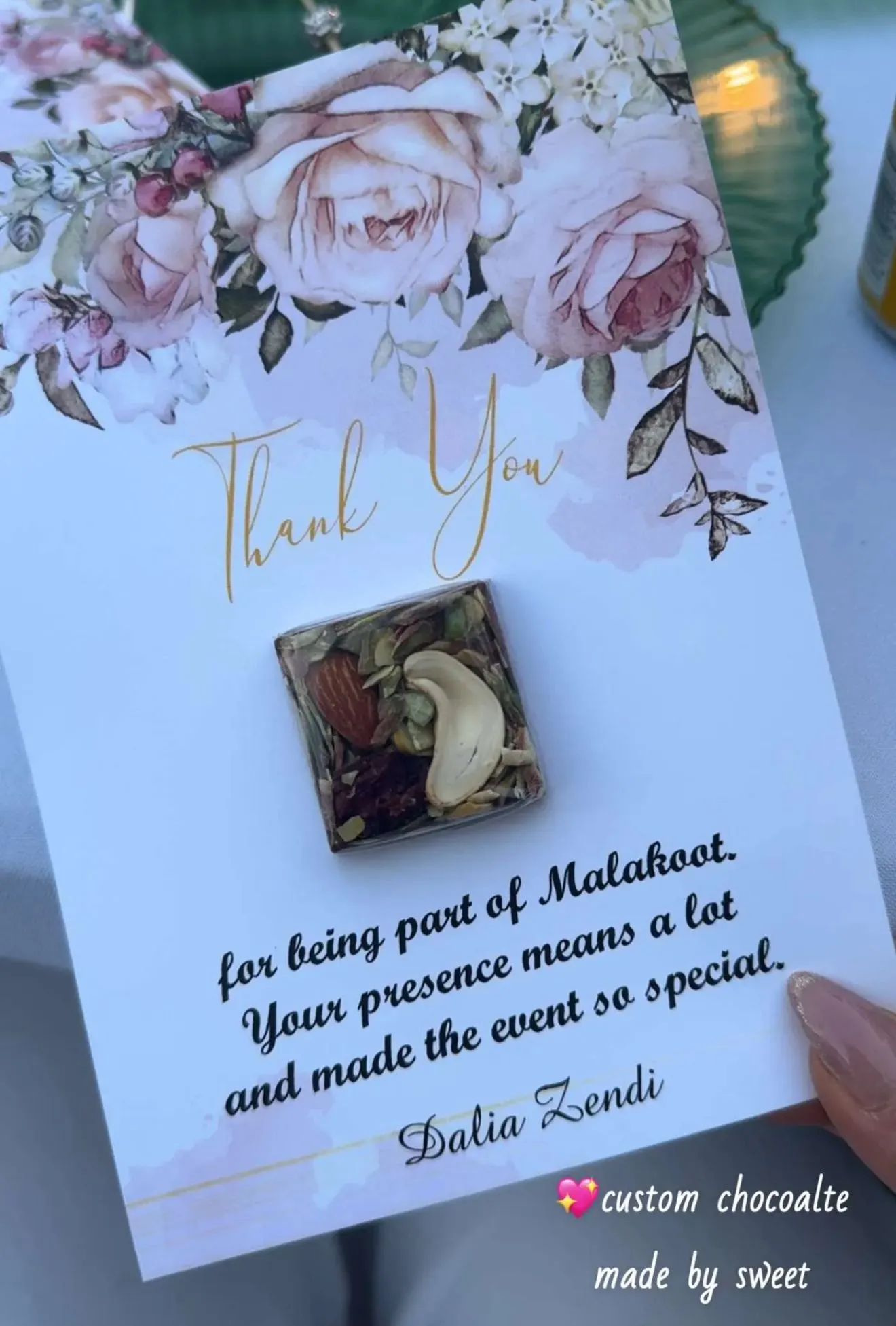 Handcrafted wedding chocolate favor #4