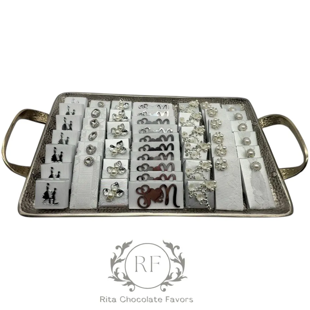 Handcrafted wedding chocolate favor #5